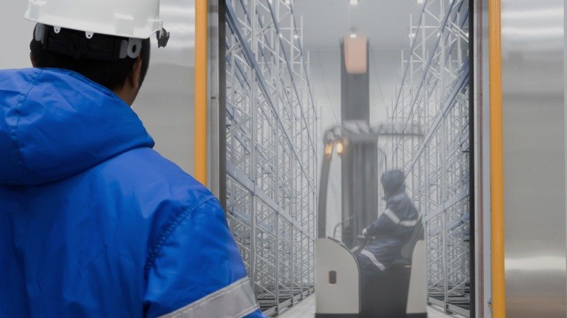A cold storage room: a typical environment for thermal mapping qualification.